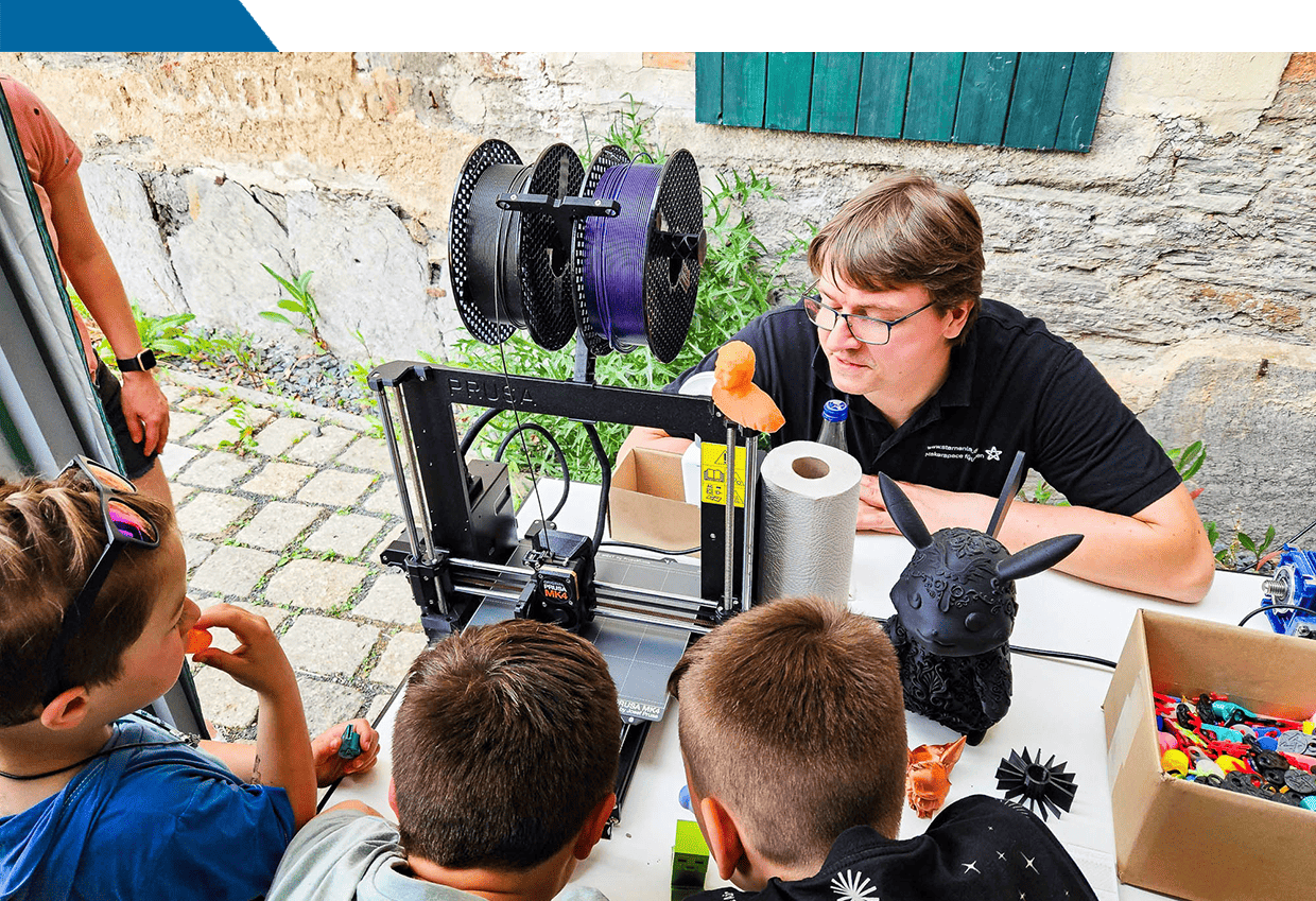Sternenlabor Makerspace Vorschau Galerie 3D Druck Arbeit mit Kindern